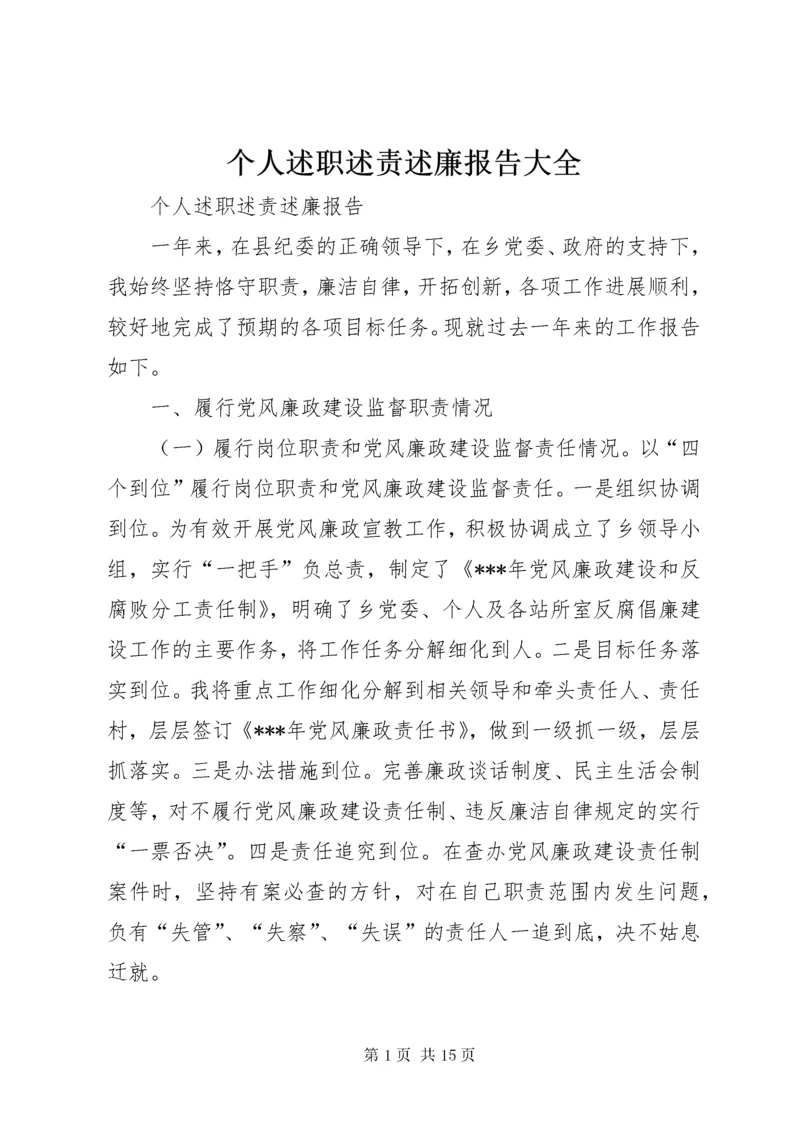 个人述职述责述廉报告大全.docx