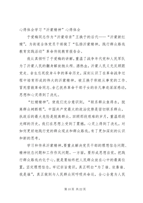 学习沂蒙精神—心得体会.docx