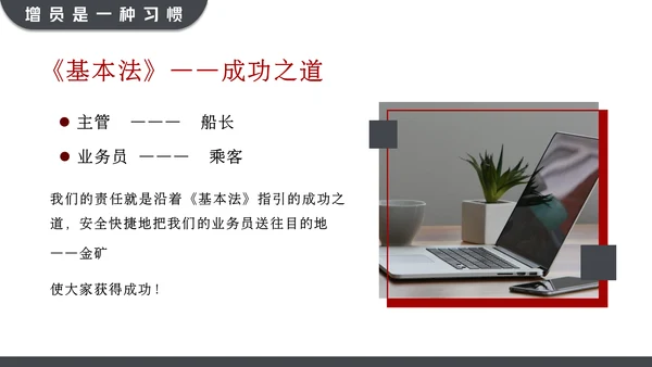 黑红大气高效增员专题动态通用PPT模板