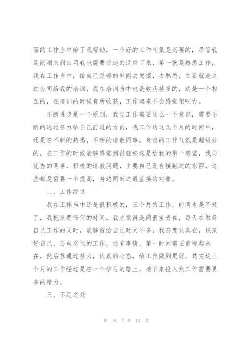 试用期员工转正个人心得5篇.docx