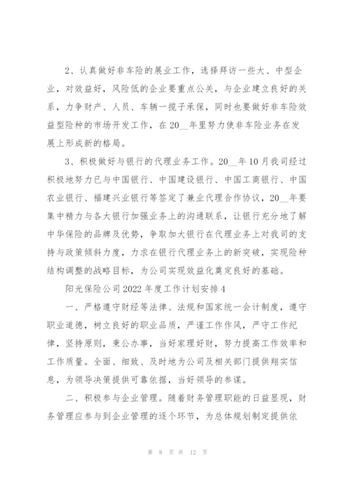 阳光保险公司2022年度工作计划要点.docx