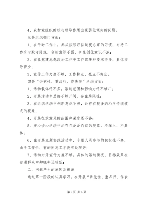乡镇讲党性重品行作表率自查报告.docx