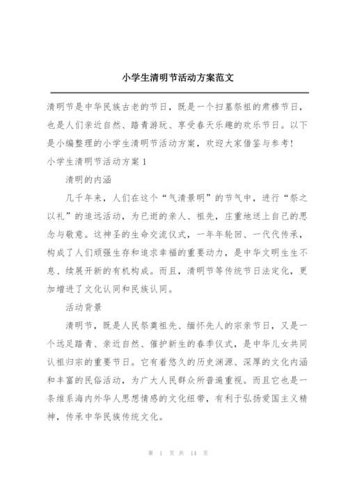 小学生清明节活动方案范文.docx