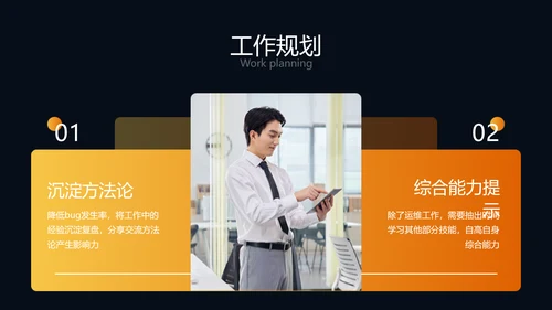 炫酷时尚风年度工作总结PPT模板