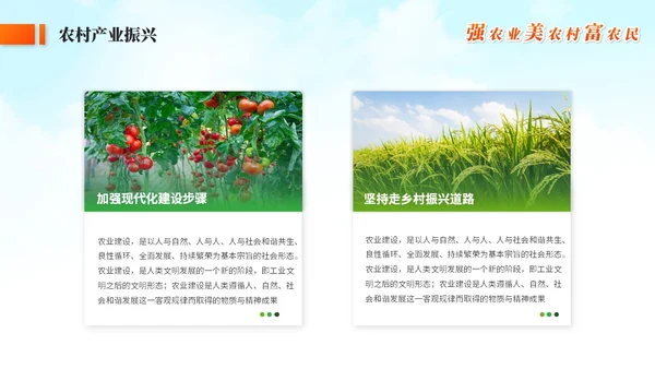 绿色简约农村现代化乡村建设农业发展ppt模板