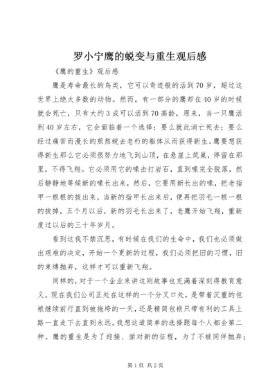 罗小宁鹰的蜕变与重生观后感.docx