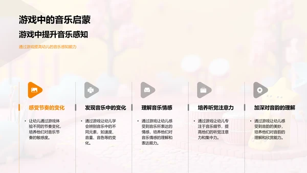 亲子音乐游戏教学PPT模板