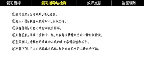 七年级下册语文复习专题二：字词梳理 课件（含截屏）