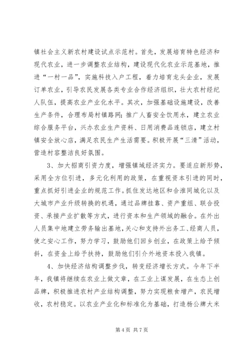 乡镇的下半年工作计划.docx