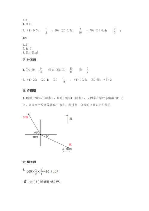 小学数学六年级上册期末卷精品（模拟题）.docx