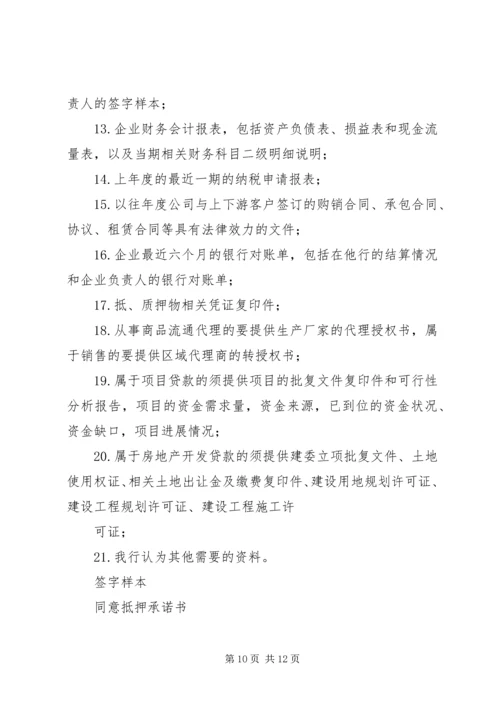借款人向担保人承诺书.docx