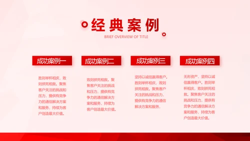 红色喜庆公司企业宣传简介介绍PPT模板