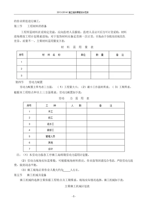 土建施工方案范本