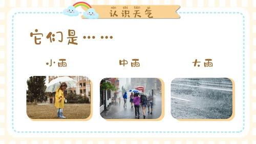 谈黄色卡通手绘插画风幼儿园认识天气PPT