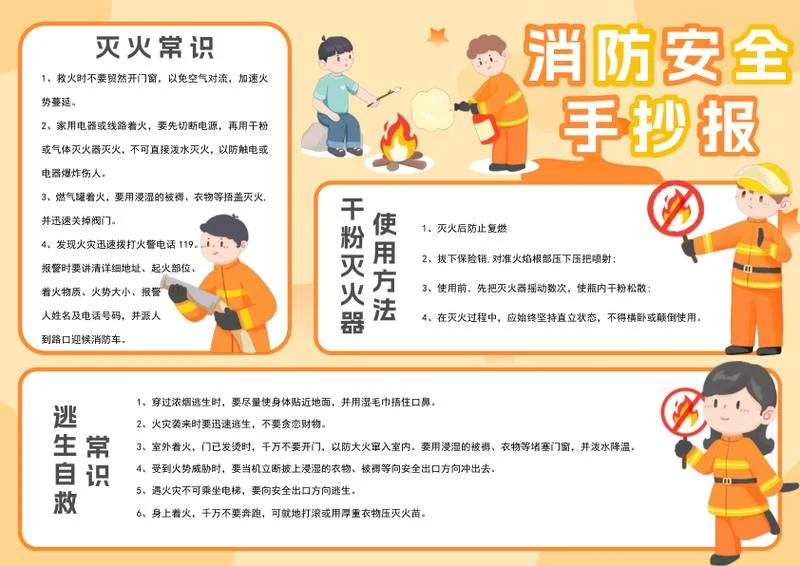 消防安全手抄报word模板