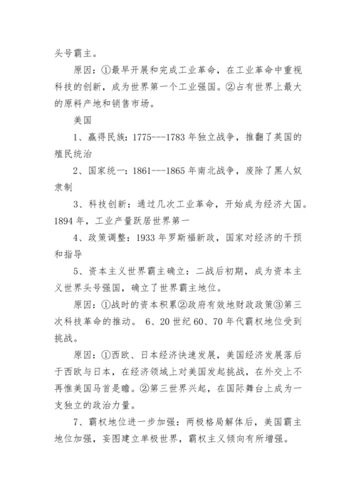 九年级世界历史知识点总结.docx