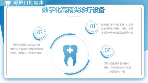 蓝色大气口腔牙科工作总结汇报PPT