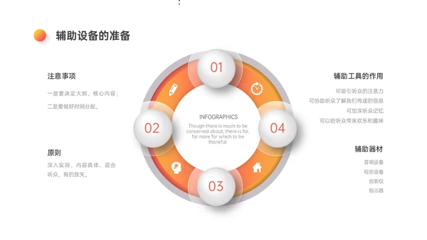 红橙色微立体讲解员培训PPT模板行业培训