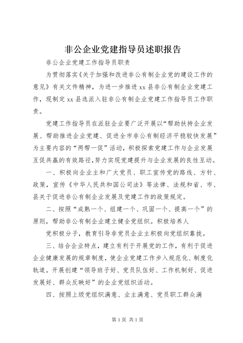 非公企业党建指导员述职报告 (2).docx