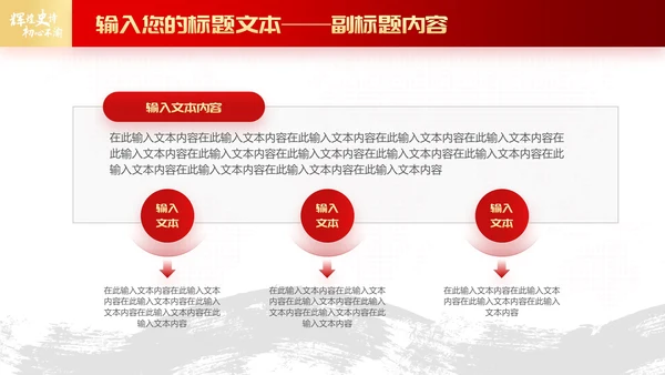 红色党政风辉煌史诗初心不渝主题PPT模板