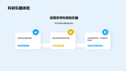 农学科研实践分享PPT模板