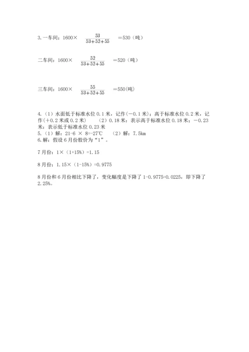 小学六年级下册数学期末卷带答案（典型题）.docx