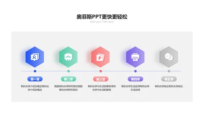 简约风并列关系5项PPT图文页