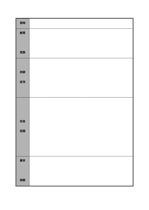 【企业管理】个人简历表.docx