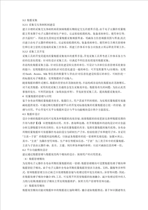 关于电子元器件质量数据资源建设思路的探讨