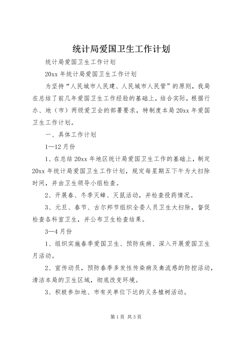 统计局爱国卫生工作计划.docx