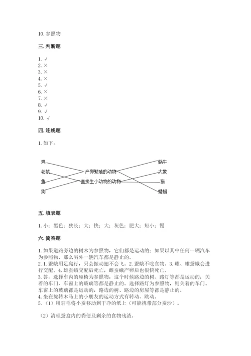 教科版科学三年级下册 期末测试卷精品（综合题）.docx