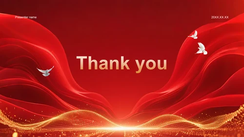 红色党政风商务培训PPT主题