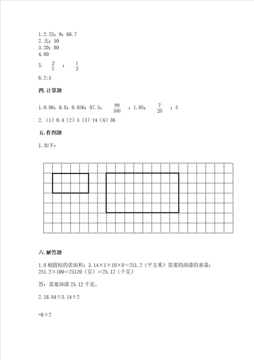 小学六年级下册数学期末测试卷含完整答案（全优）