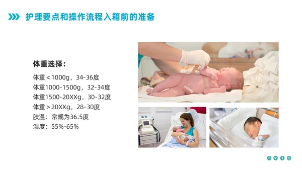 蓝色简约新生儿暖箱的使用护理PPT模板宣传PPT动态PPT