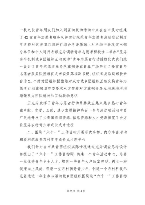 团市委工作汇报材料.docx