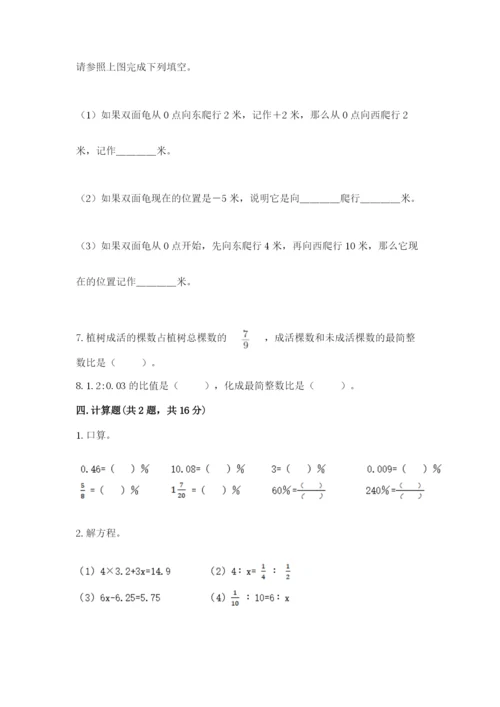 北师大版小学六年级下册数学期末综合素养测试卷精品（易错题）.docx