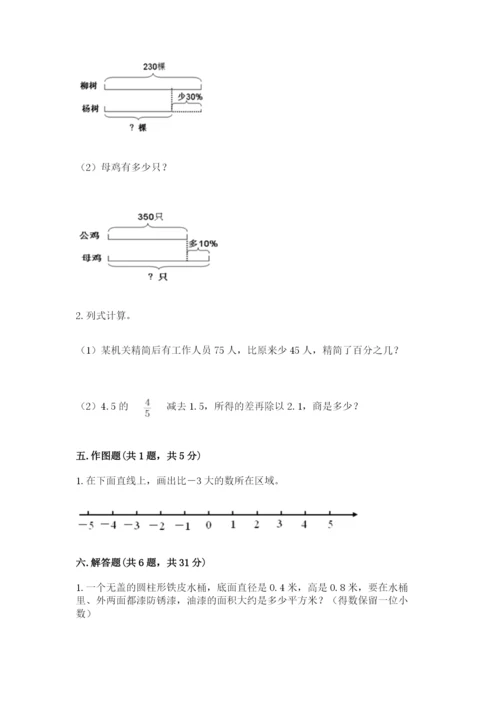 哈尔滨市方正县六年级下册数学期末测试卷学生专用.docx