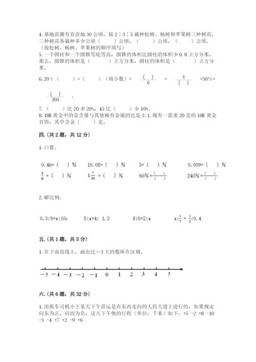 小学六年级数学毕业试题附完整答案（夺冠）.docx