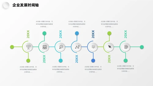 微粒体企业发展时间轴历程图表PPT