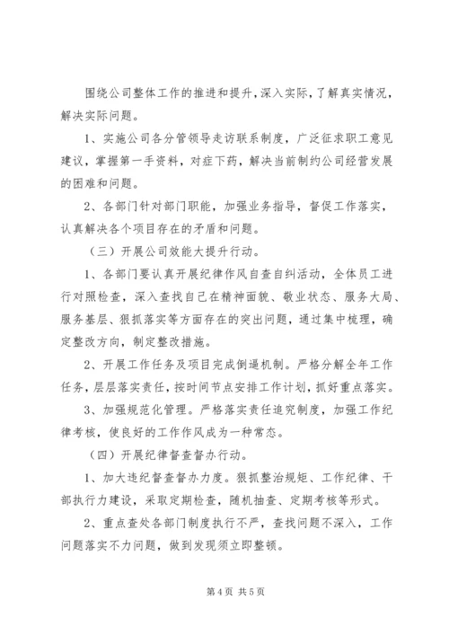 转作风严纪律实施方案 (3).docx