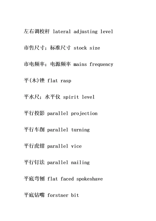 机械类常用英语词汇大全精编版