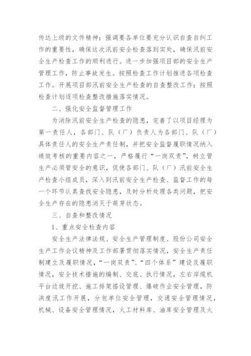 汛前安全检查工作总结.docx