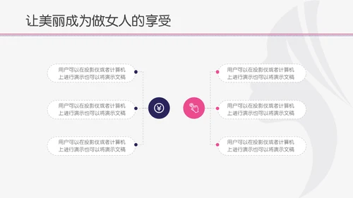 遇见最美的你美丽女人美容化妆通用PPT模板