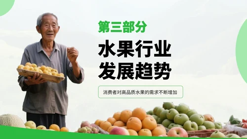绿色扁平风水果销售行业发展分析PPT
