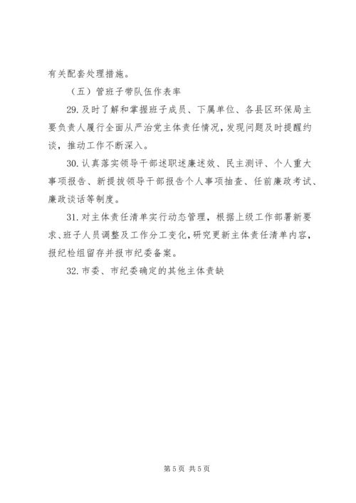 环保局党组XX年度全面从严治党主体责任清单.docx