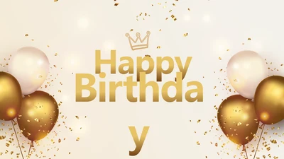 金色生日快乐生日派对纪念册电子相册动态PPT