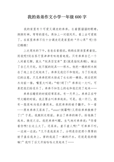 我的弟弟作文小学一年级600字.docx