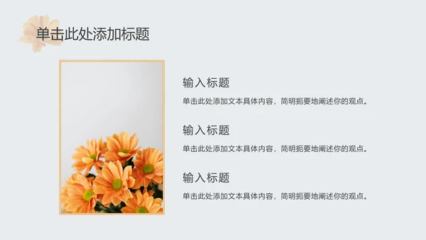 花卉清新教育教学ppt模板