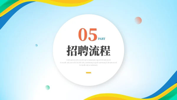 简约活泼多彩企业招聘人事招聘新人入职培训招聘会ppt模板