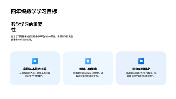 四年级数学汇报PPT模板